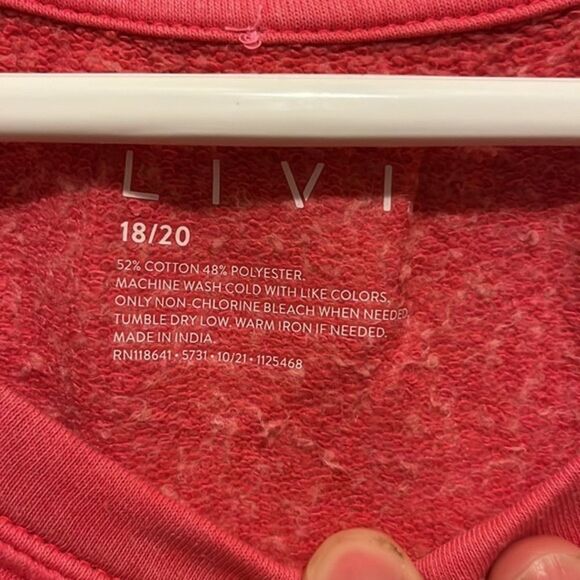 Lane Bryant, Livi Active 3/4-Sleeve Sweatshirt - Rouge Red - Picture 6 of 7